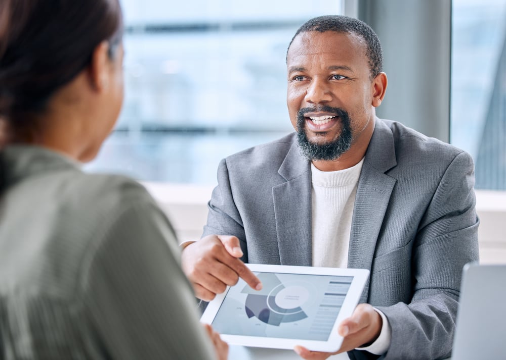 Man analyzing data from MillinPro RCM software with billing admin