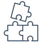 interlocking puzzle pieces icon